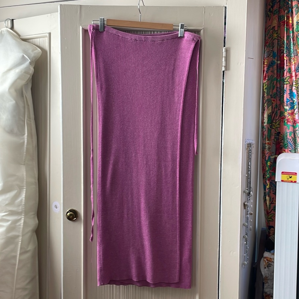 Free People orchid sweater wrap skirt NWT